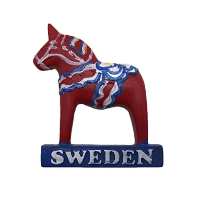 Abbildung von Schweden 3D Dalamu Kühlschrankmagnet Touristische Souvenirs Harz Magnetische Aufkleber Home &amp; Kitchen Dekoration aus China