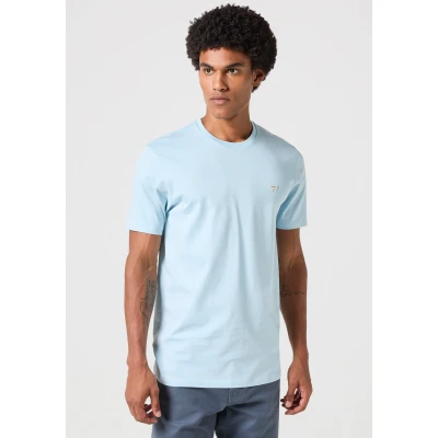 Abbildung von Wrangler SIGN OFF Tshirt basic, Herren, Größe: Large, Dream blue