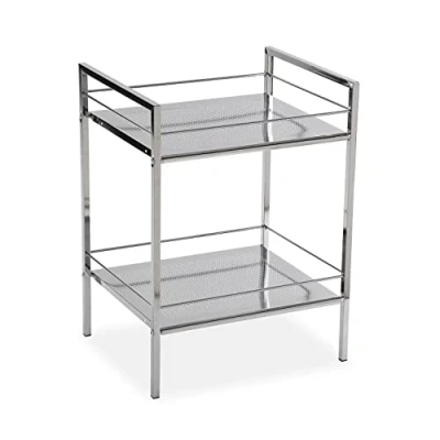 Abbildung von Versa Hannover Möbel für das Bad, Ablagefläche mit 2 Fächern, Maßnahmen (H x L B) 53 31 39 cm, Stahl, Farbe: Silber