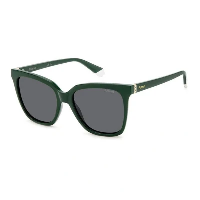 Abbildung von Polaroid Damen PLD 4155/S/X 1ED/M9 Gläser SONNENBRILLEN Plastik Grün Grau Quadratisch Polarisiert