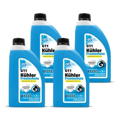 Abbildung von Gamix Hochwertige Autochemikalien Kühlerfrostschutz G11 Kühlflüssigkeit 3 Jahre bis 35C Gebrauchsfertig Kühlmittel Auto 1L (4L)
