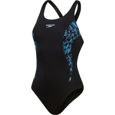Abbildung von Speedo Womens Placement Muscleback Badeanzug, Damen, Größe: 42, True navy / blue curious