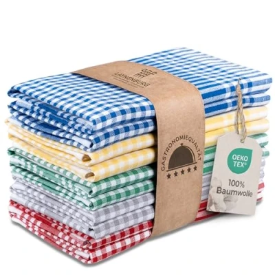 Abbildung von Laynenburg Geschirrtuch 10er Set Premium Geschirrtücher aus Baumwolle 45x65 cm fusselfrei, (10 tlg), Küchentücher fusselfrei &amp; modern Vintage Küchenhandtücher