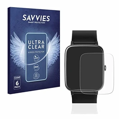 Abbildung von Savvies 6 Stück Schutzfolie für Letsfit ID205L Displayschutz Folie Ultra Transparent