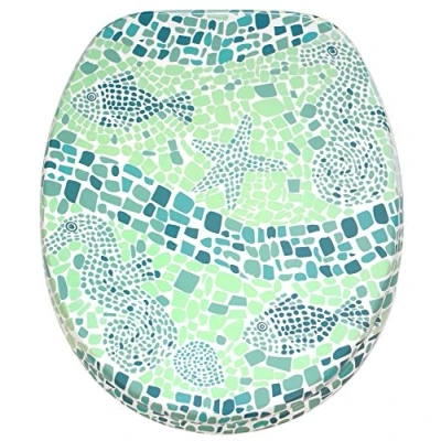 Abbildung von Sanilo WC Sitz &quot;Mosaic World Green&quot;, mit Absenkautomatik