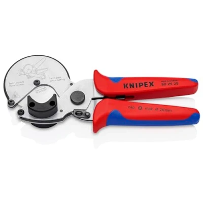 Abbildung von KNIPEX Rohrschneider für Verbund und Kunststoffrohre mit Mehrkomponenten Hüllen verchromt 210 mm 90 25