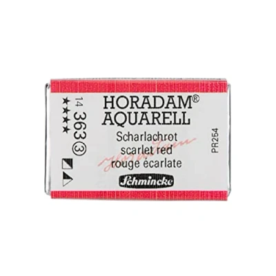 Abbildung von Schmincke HORADAM® AQUARELL feinste Künstler Aquarellfarben, 363 Scharlachrot, 14 043, 1/1 Näpfchen