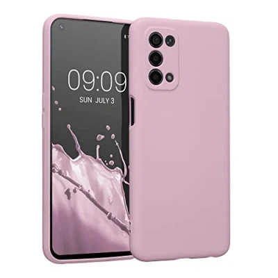 Abbildung von kwmobile Slim Case kompatibel mit Oppo A74 (5G) / A54 Hülle Handyhülle aus Silikon in Mauve