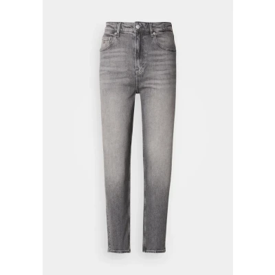 Abbildung von Tommy Jeans Damen Hose Mom Jean High Waist, Grau (Denim Grey), 28W/24L