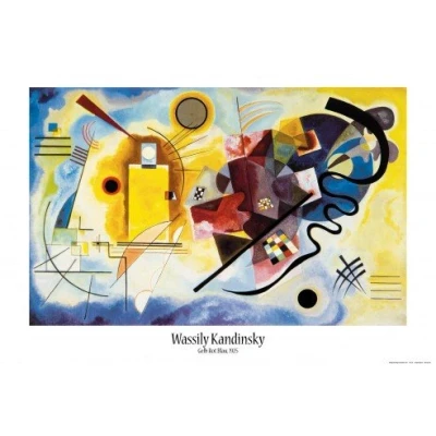 Abbildung von 1art1 Wassily Kandinsky Poster Gelb Rot Blau, 1925 Plakat Bild 91x61 cm