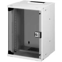Abbildung von DIGITUS Netzwerk Schrank 10 Zoll 9 HE Wandmontage unmontiert HxBxT 457x316x298mm Traglast 30kg Nutztiefe 254mm IP20 Schutzklasse SOHO Pro Serie Grau