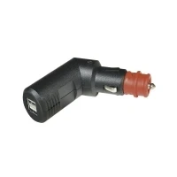 Abbildung von ProCar Winkelbarer 2fach USB Ladestecker Belastbarkeit Strom max.=5 A Passend für (Details) Adapter 12 V zu 5 V,