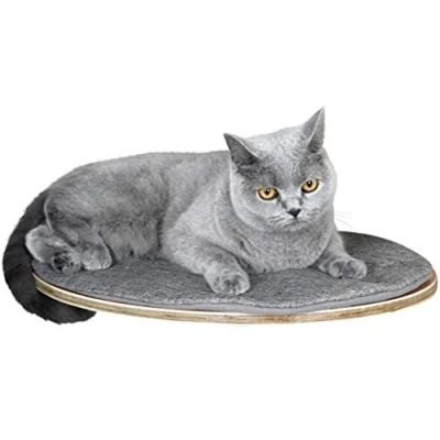 Abbildung von Kerbl Kratzbaum Katzen Wandliegebrett Tofana oval grau 50 cm 81543