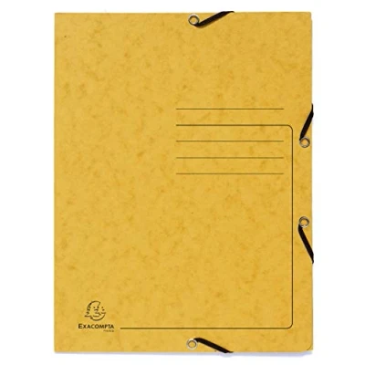 Abbildung von Exacompta Ref. 55407E Karton mit 25 bedruckten Gummizugmappen Hüllen 3 Klappen aus Hochglanzkarton 355 g/m² Maße 24 x 32 cm für Dokumente im A4 Format Farbe Rosa