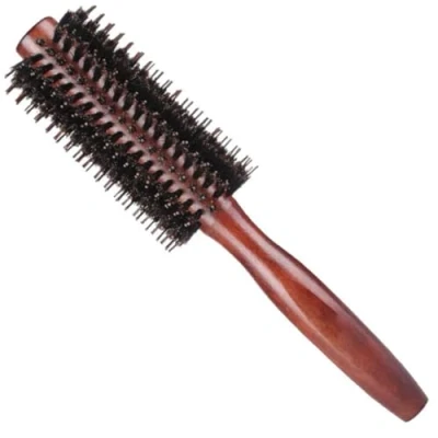Abbildung von Rundbürste zum Föhnen, Stylingbürste mit Nylonborsten, Haarbürste für kurze bis mittellange Haare, Glätten, Locken, Hinzufügen von Haar Volumen und Glanz(Large)