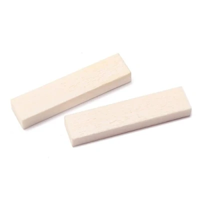 Abbildung von Alnicov Gitarrenknochenmuttern, blanko, 52 x 10 6 mm, für Akustik /klassische Gitarre, 2 Stück