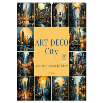 Abbildung von ART DECO City (Wandkalender 2025 DIN A2 hoch), CALVENDO Monatskalender