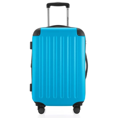 Abbildung von HAUPTSTADTKOFFER SPREE Handgepäck Hartschalen Koffer Trolley Rollkoffer Reisekoffer, 4 Doppel Rollen, 55 cm, 42 L, Cyanblau