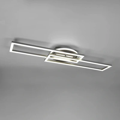 Abbildung von TRIO Leuchten LED Deckenleuchte Twister, CCT über Fernbedienung, Dimmfunktion, Farbwechsel, fest integriert, warmweiß kaltweiß, Deckenlampe 4500 Lumen Lichtfarbe einstellbar Fernbedienung Memory