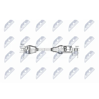 Abbildung von NTY NPW BM 029 Antriebswelle Vorderachse links, Vorderachse, links 560 BMW: 5 Limousine, Touring, 6 Gran Coupe kfzteile, kfzteile24, bandel online,