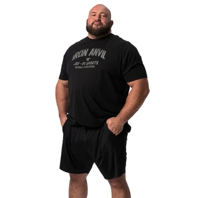 Abbildung von JP1880 IRON Anvil Fitness Tshirt print, Herren, Größe: XL, Black