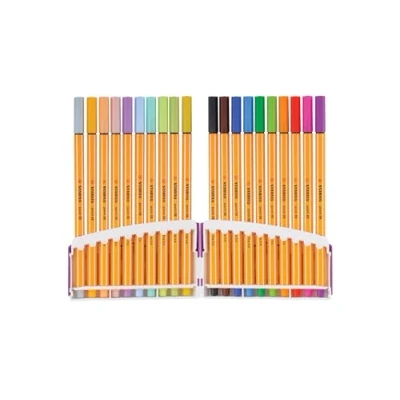 Abbildung von Fineliner STABILO point 88 ColorParade 20er Pack mit 20 verschiedenen Farben