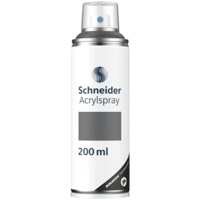 Abbildung von Schneider Paint It 030 Supreme DIY Acryllack (hochdeckende Sprühfarbe, UV beständig, 200 ml, Acrylspray für fast alle Untergründe) dark grey matt