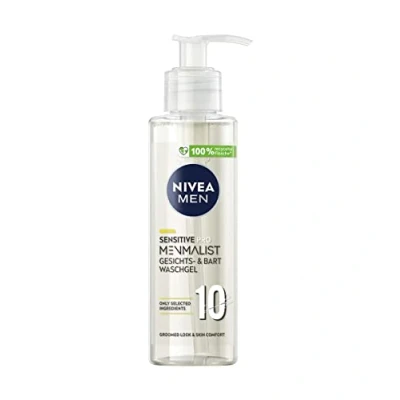 Abbildung von NIVEA MEN Sensitive Pro Menmalist Waschgel (200 ml), Gesichts und Bartwaschgel für Männer mit 10 ausgewählten Inhaltsstoffen, milde Waschcreme einem pH Wert von 5,0