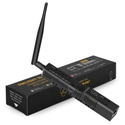 Abbildung von SMLIGHT SLZB 06p7 Zigbee 3.0 zu Ethernet, USB und WiFi Gateway Koordinator mit PoE, funktioniert Zigbee2MQTT, Home Assistant, ZHA