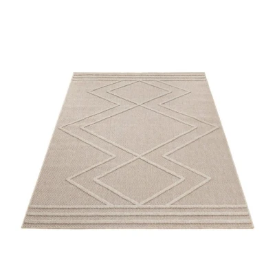 Abbildung von Outdoorteppich Boho Design, Carpettex, Läufer, Höhe: 8 mm, In&amp; Outdoor Teppich Beige Design für Küchen Balkon Terrasse