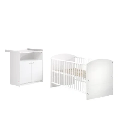 Abbildung von Schardt 08 968 02 Kinderzimmer Classic Line weiss, bestehend aus Kombi Kinderbett und Wickelkommode (ohne Textilien)