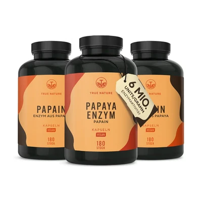Abbildung von Papain 810 Kapseln Vegan TRUE NATURE 3x270 St