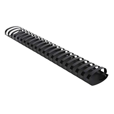 Abbildung von Exacompta 75901E 50er Pack Bindekämme 45 mm dick 21 Ringe geeignet für A4 Dokumente ca. 300410 Blatt aus PVC schwarz Binderücken Kammbinder