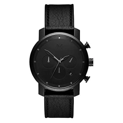 Abbildung von MVMT Herren Chronograph Quarz Armbanduhr mit Lederarmband D MC02 BLBL