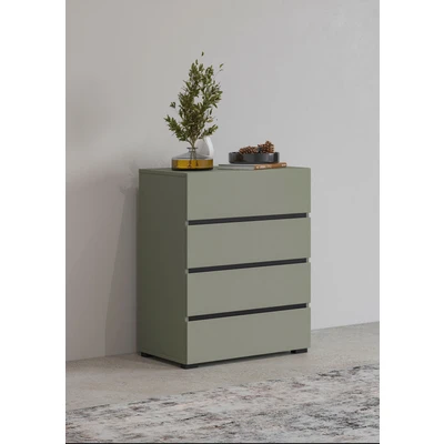 Abbildung von INOSIGN Kommode &quot;Cross,Breite 60 cm, moderne grifflose Sideboard,4 Schubkästen&quot;, Schubladenschrank mit viel Stauraum, Flur Highboard
