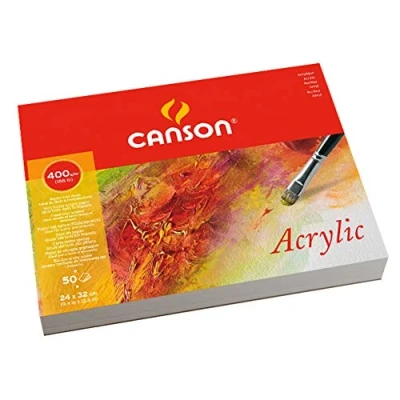 Abbildung von Canson Pad Acrylique Cold Pressed 32 x 24 cm 400 g Natural White Skizzenbuch