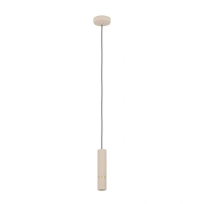 Abbildung von EGLO LED Hängelampe Caminia, 1 flammige Pendelleuchte über Esstisch, Esszimmerlampe aus Metall in Beige und Gold, GU10 Leuchtmittel, warmweiß