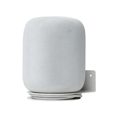 Abbildung von shinar Metall Wandhalterung Kompatibel mit Homepod 2, Halterung Zubehör Ständer 2 Gen. 2023 integriertem Kabelmanagement Max. 12 kg (1 Pack, Schwarz) Weiß)