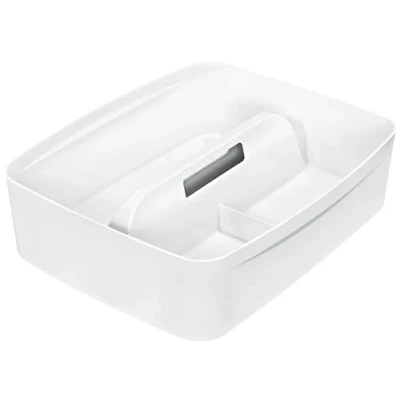 Abbildung von Leitz MyBox Organiser mit Griff, Groß, Wasserabweisend, BPA frei und lebensmittelecht, weiß 53220001