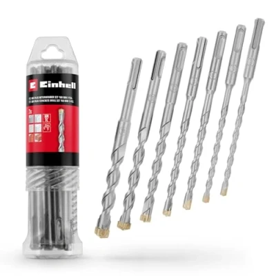 Abbildung von Einhell Bohrer und Bit Set, 7 tlg. Betonbohrer Set (2x 6 / 2x 8 10 12 14 mm)