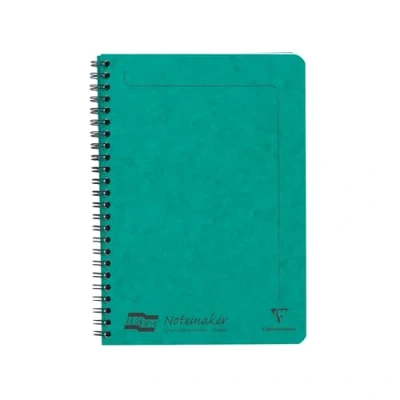 Abbildung von Clairefontaine 4853Z Heft Europa Notemaker mit Spiralbindung 60 Blatt mikroperforiert 14,8x21 cm 90g liniert, 1 Stück, Grün