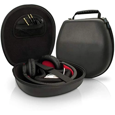 Abbildung von igadgitz U3804 Schwarz Eva Trage Hart Tasche Schutzhülle Kompatibel mit Kopfhörer Headset