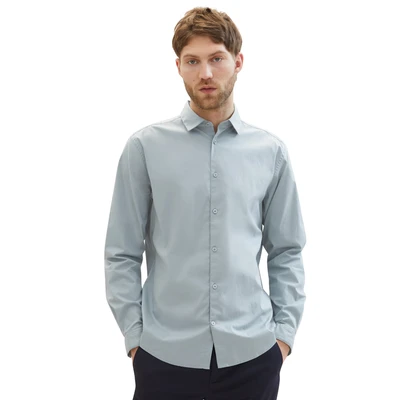 Abbildung von TOM Tailor Businesshemd, Herren, Größe: Medium, Grey mint