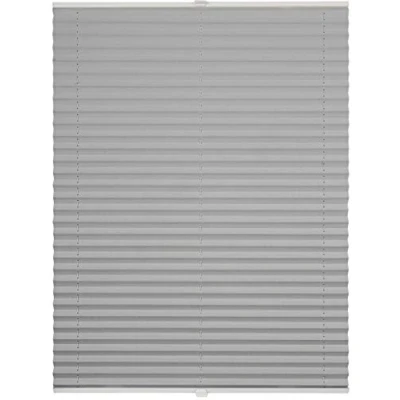 Abbildung von ondeco Plissee ohne Bohren mit Klemmträger, Sonnenschutz für Fenster innen, Jalousien Blickdicht, Faltrollo Sichtschutz Tür Fensterrahmen, Rollo Silber 80x130 cm
