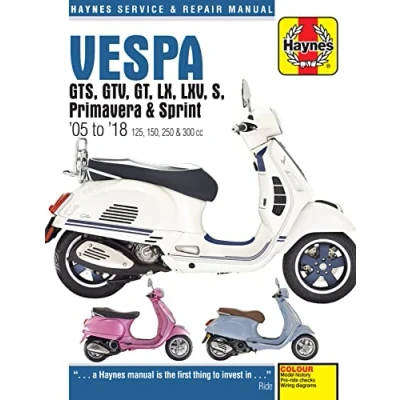 Abbildung von Vespa GTS, GTV, GT, LX, LXV, S, Primavera &amp; Sprint (05 18)