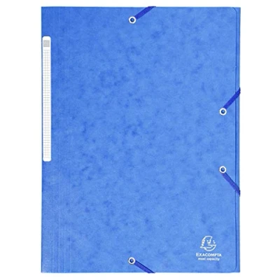 Abbildung von Exacompta 17110H 25er Pack Einschlagmappe aus extra starkem Colorspan Karton für DIN A4 mit 3 Klappen und 2 Gummizügen grau