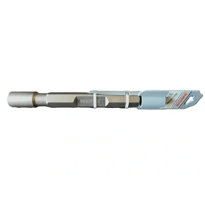 Abbildung von WERHE® Professional HEX28 Ø25,5mm 35x260mm Erdnageleintreiber zum Einstecken von Tiefenerder Erder Erdung Staberder Jack Hammer Picket Pfosten Driver Treiber
