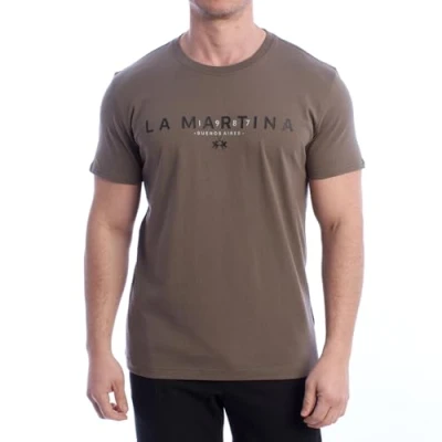 Abbildung von Kurzarm T Shirt für Herren, normale Passform, YMR005 JS206, Herren Shirts, kurzärmlige Shirts kurzärmelig, braun, S