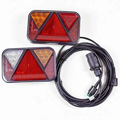 Abbildung von Mantes Anhänger Beleuchtung Set: Rückleuchten LED Fristom FT 270 + 4m 7 poliger Kabelbaum mit Hochwertige Anhängerbeleuchtung