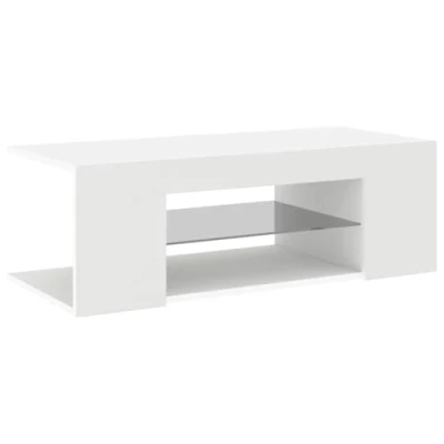 Abbildung von vidaXL TV Schrank mit LED Leuchten Weiß 90x39x30 cm (1 St)